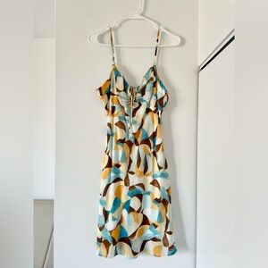 Abercrombie & Fitch Cinch Front Slip Mini Dress